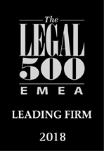 The Legal 500 EMEA Leading firm 2018